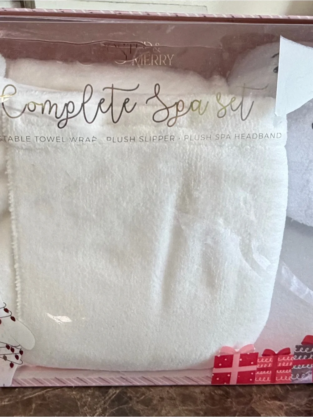 Complete Spa Set - White Plush Towel Wrap & Accessories